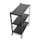 Household Essentials 34" Black Metal 3-Tier Foldable Utility Rack